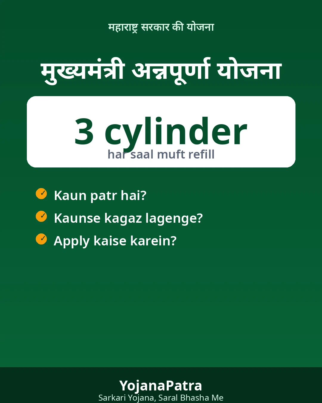Annapurna Yojana — WhatsApp share poster