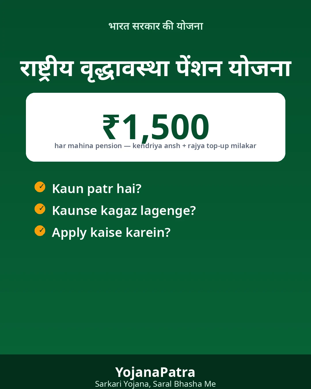 NSAP Vridha Pension (IGNOAPS) — WhatsApp share poster