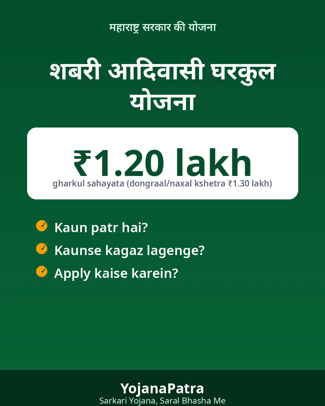 Shabri Awas Gharkul Yojana — WhatsApp share poster